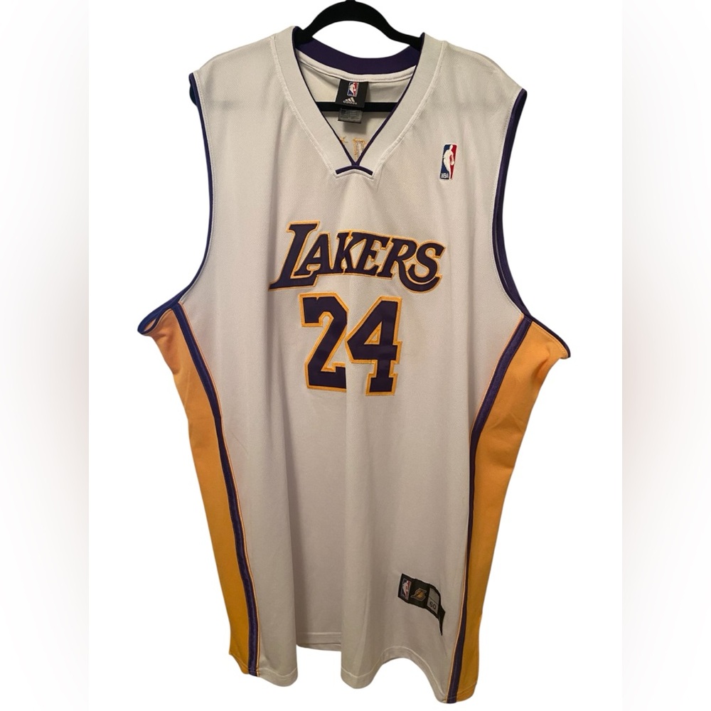 Koby Bryan Lakers  white with purple & yellow basketball #24 jersey size 60(3XL)